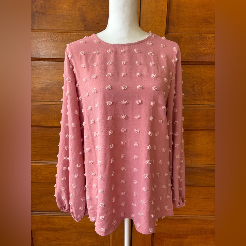 Pink Textured Women's Top